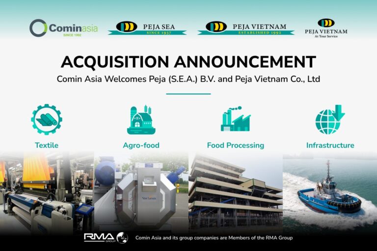 Comin Asia Announces Strategic Acquisition of Peja (S.E.A.) B.V. and Peja Vietnam